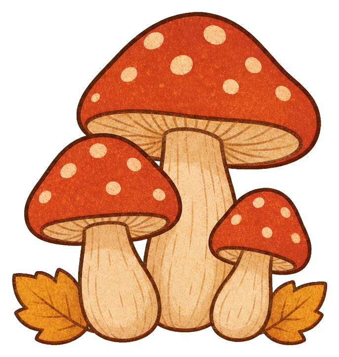Preview for Woodland Mushroom Cluster Sticker