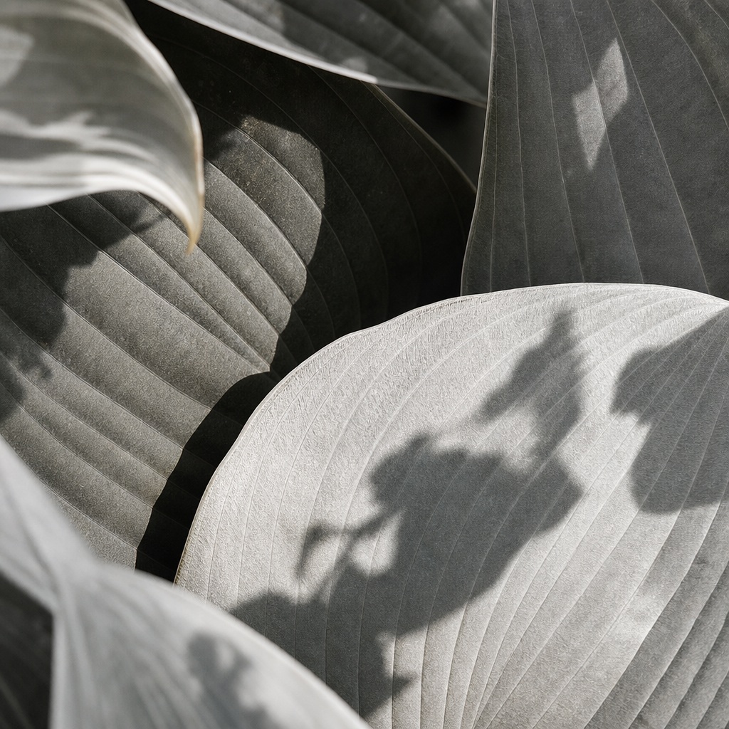 Preview for Neutral Gray Leaf Shadow Background