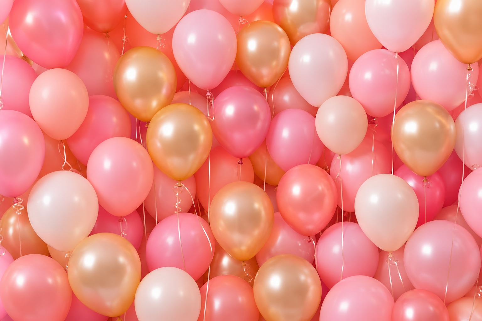 Preview for Pink Gold Balloon Wall Background