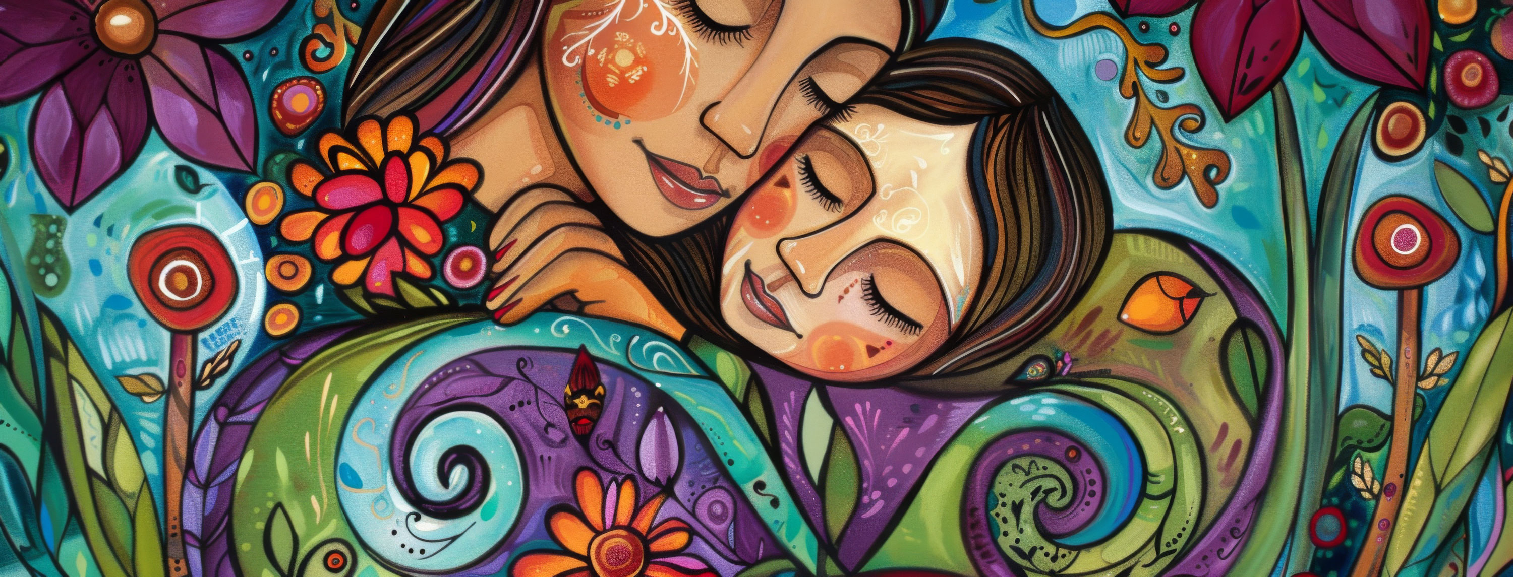 Preview for Mother-child-floral-slumber-mothers-day-background-806bd