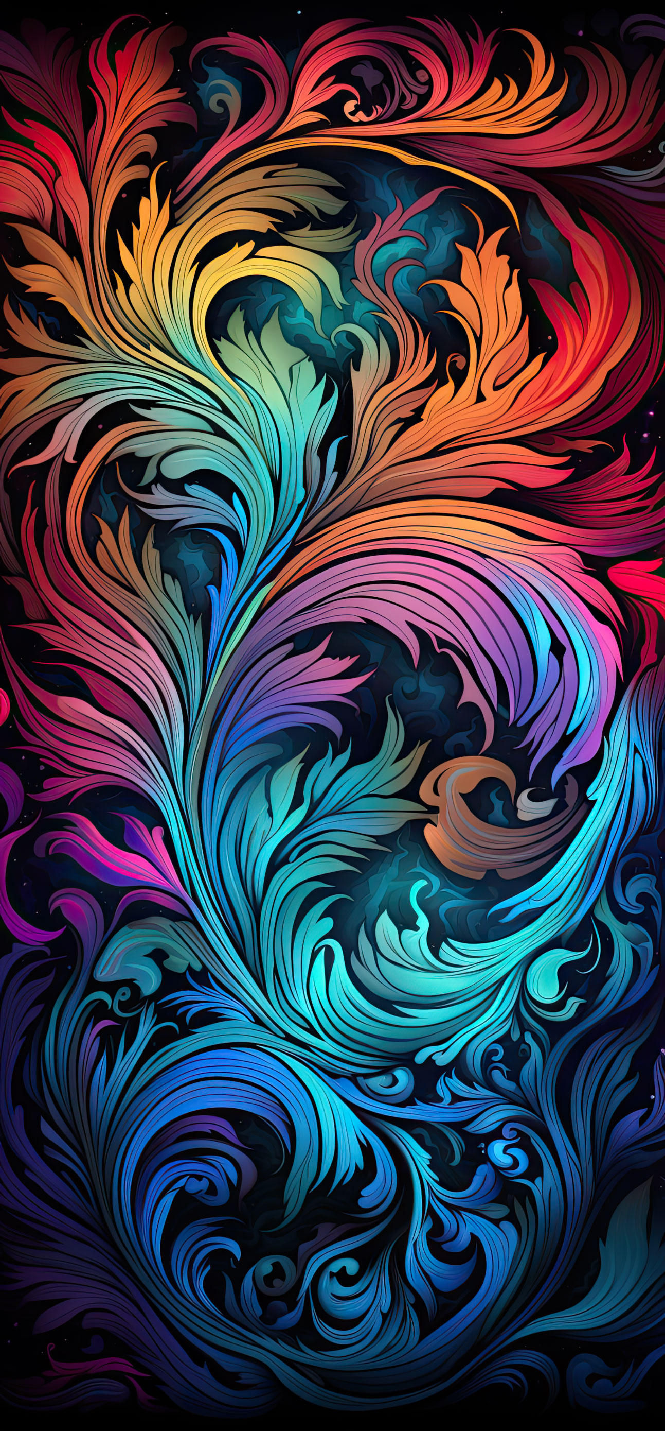 Preview for Vibrant-abstract-art-design-christmas-phone-background-6a7f3