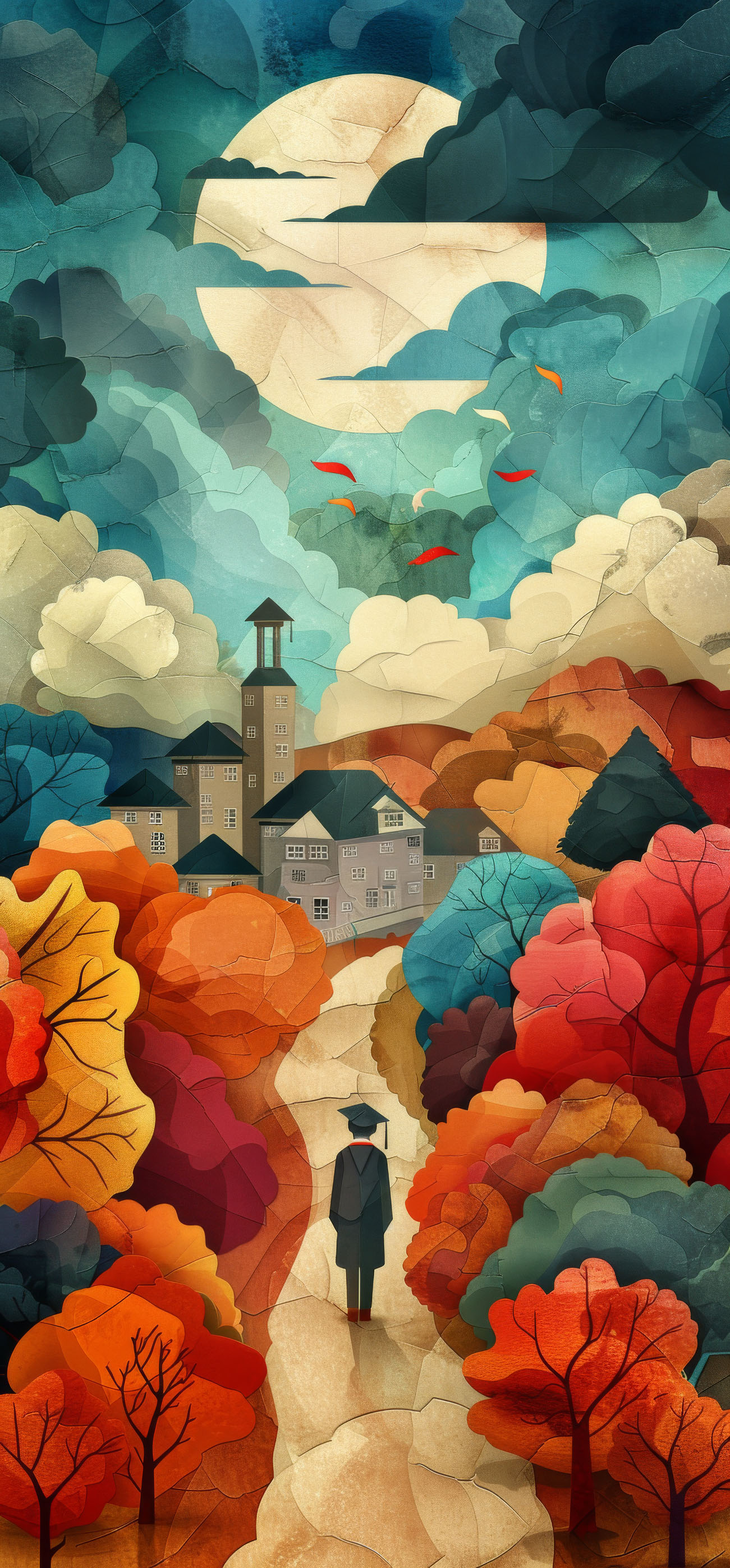 Preview for Mystical-autumn-landscape-graduation-phone-background-f4139