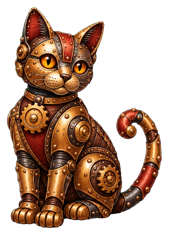 Preview for Steampunk Clockwork Cat