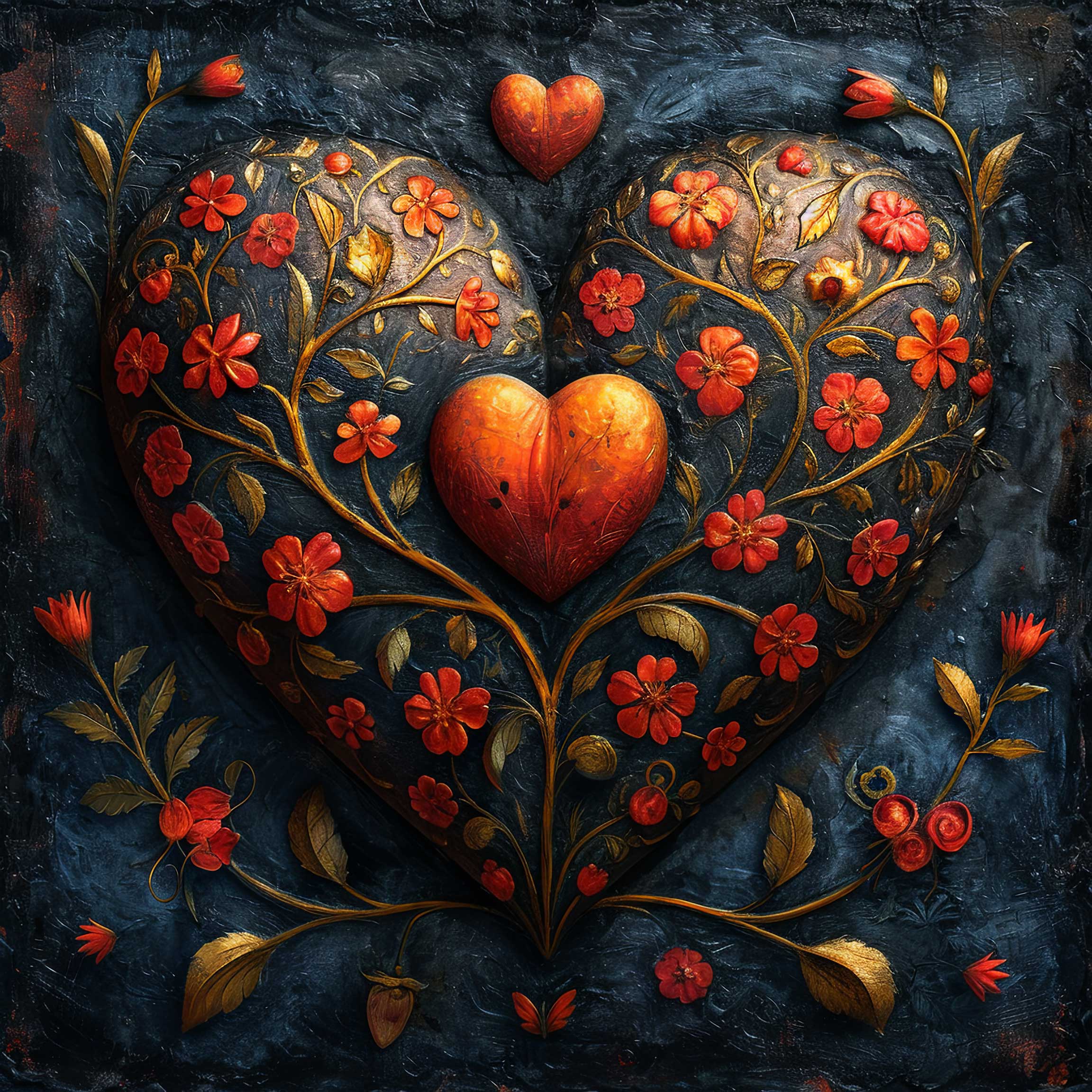 Preview for Floral-heart-art-design-love-background-57b76