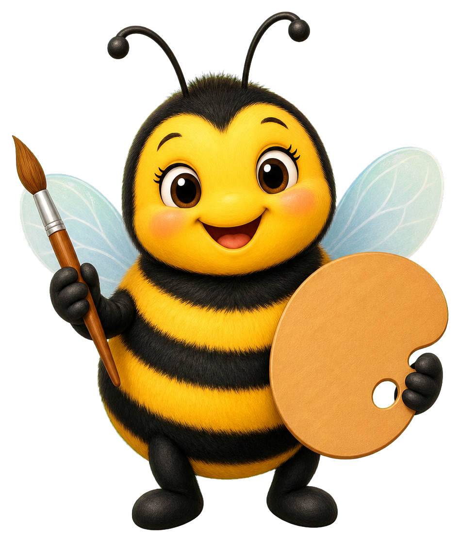 Preview for Bee Artist Sticker Graphic
