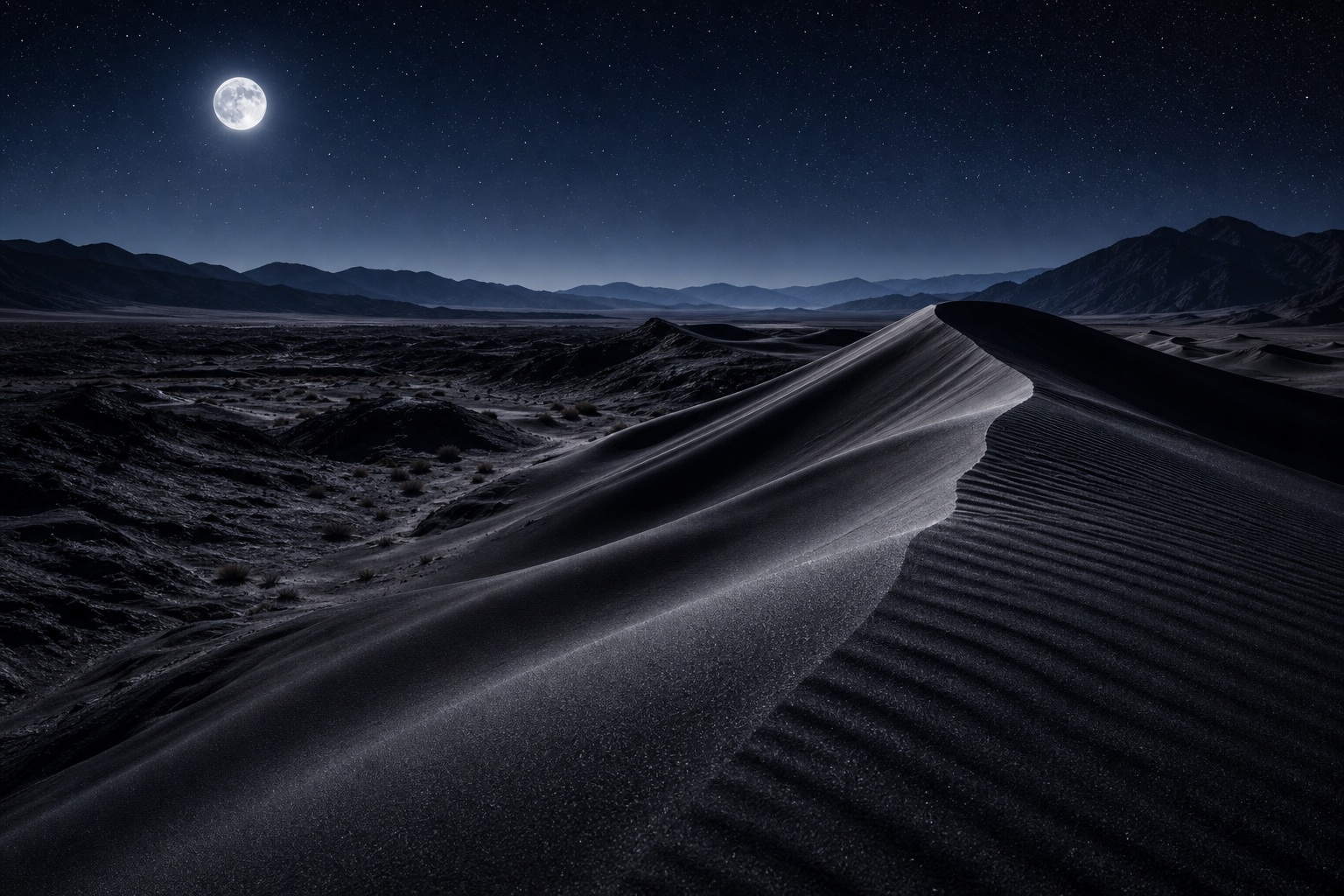 Preview for Moonlit Black Dunes Background