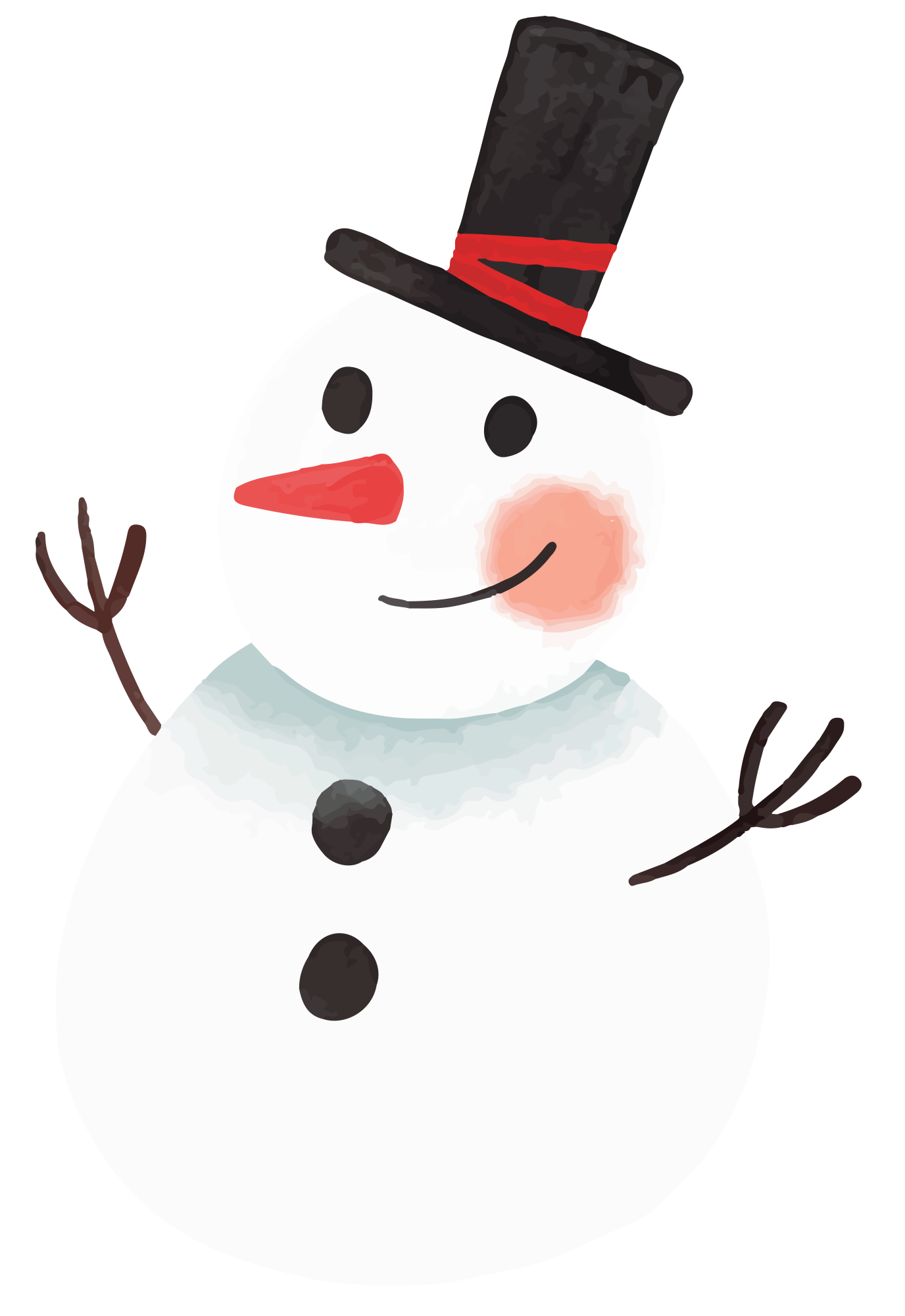 Preview for Smiling-snowman-illustration-watercolor-christmas-sticker-59d2e