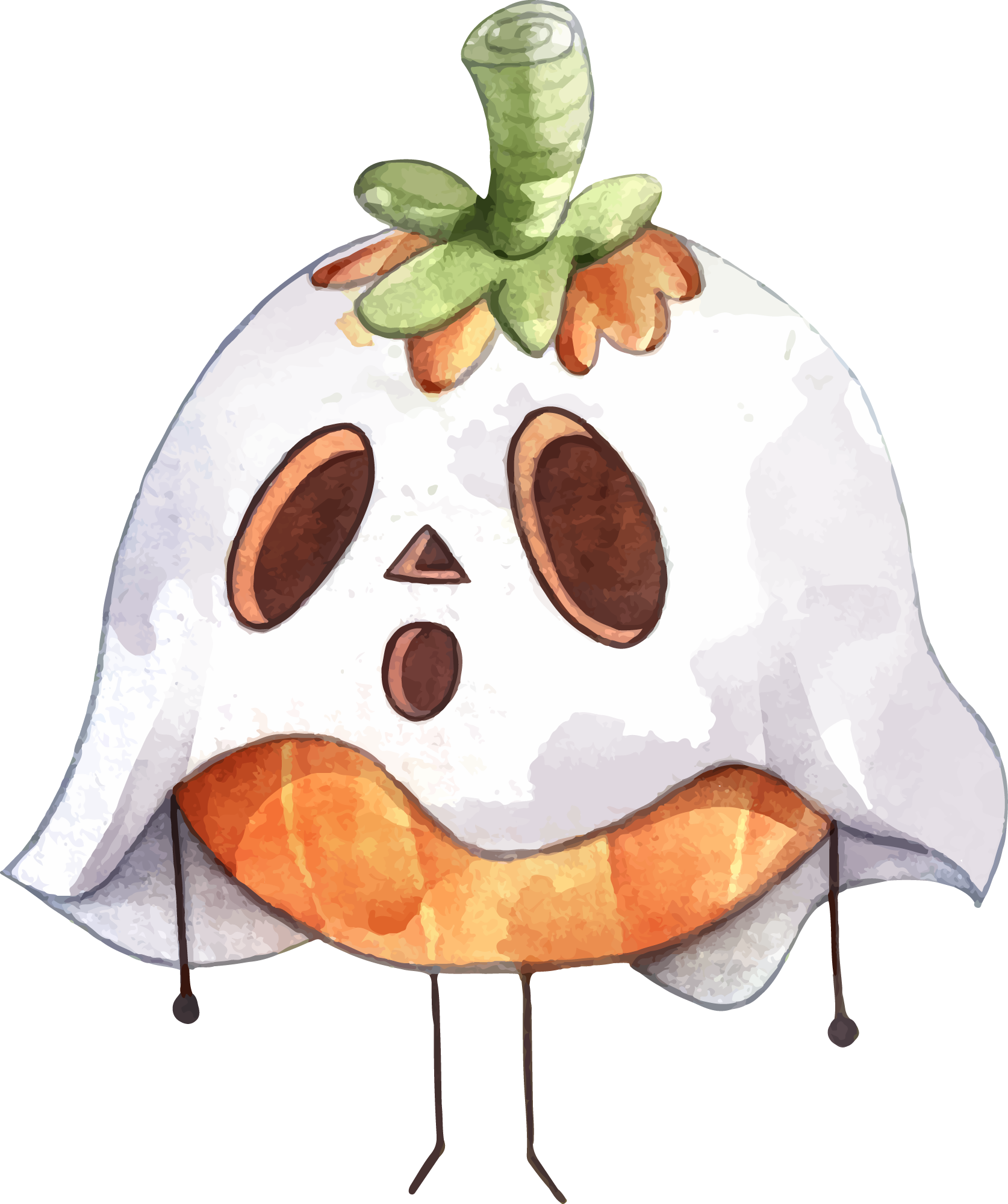 Preview for Spooky-pumpkin-character-halloween-watercolor-sticker-1fc1a
