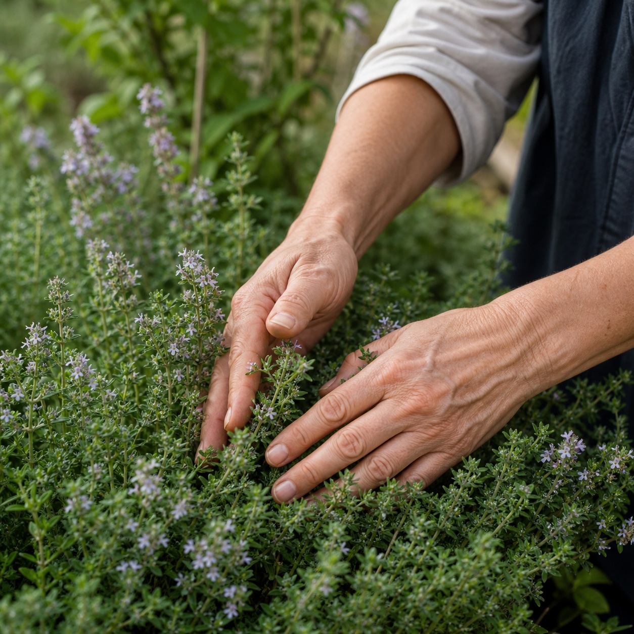 Preview for Hands In Lavender Garden Background