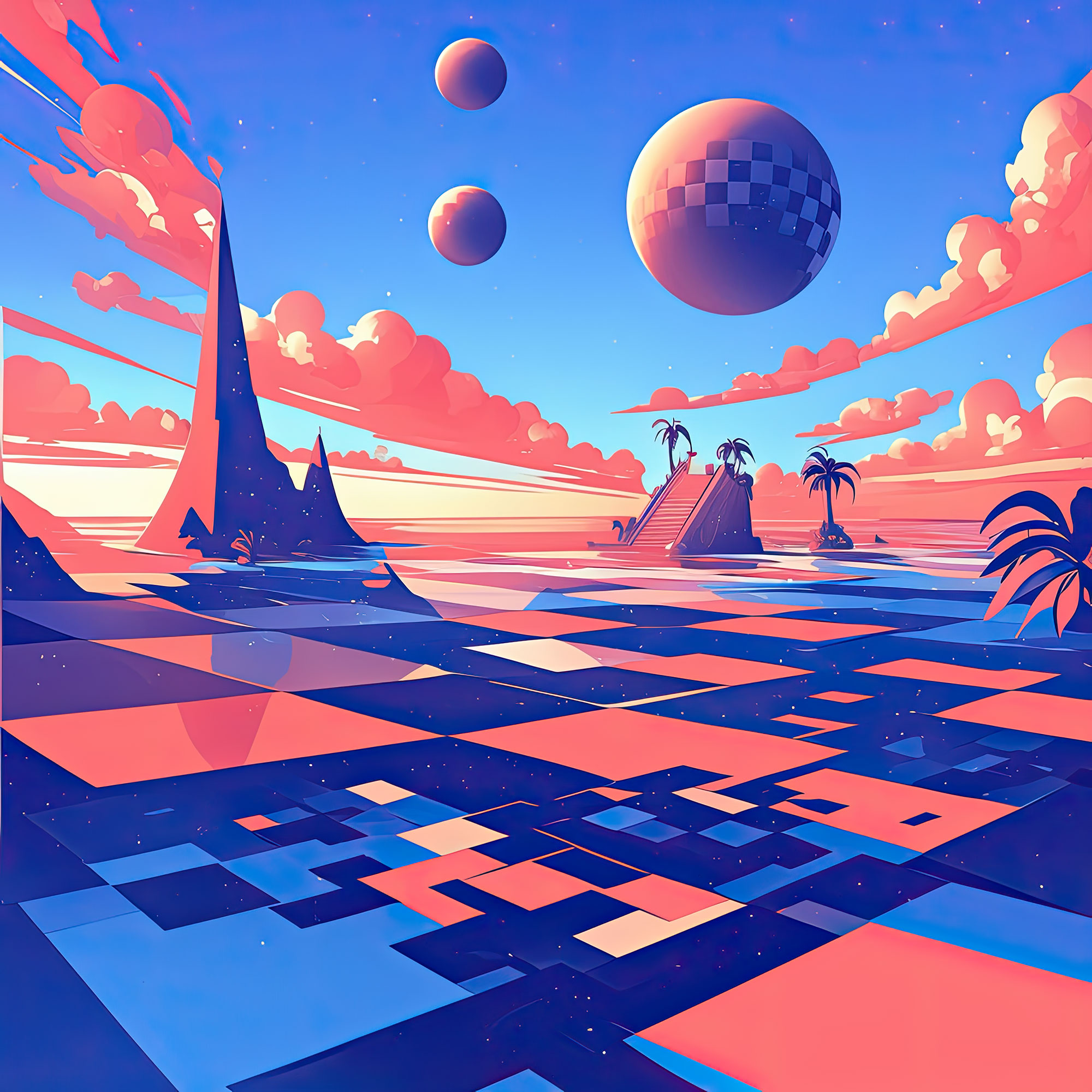 Preview for Vaporwave-landscape-art-abstract-backdrop-background-bb999