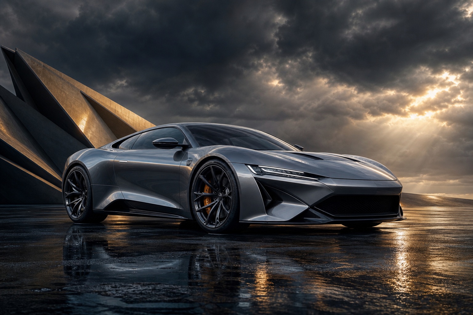 Preview for Performance Car Stormlight Stock Background