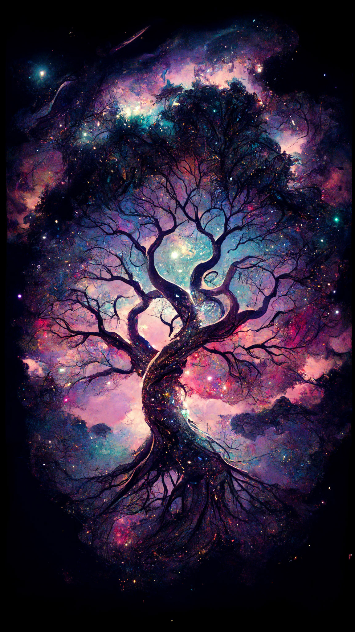 Preview for Cosmic-tree-galaxy-art-ai-phone-background-0ba49