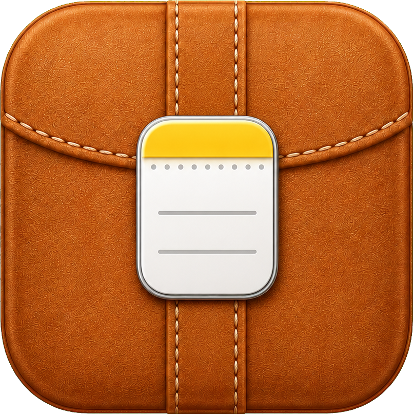 Preview for Caramel Leather Notes App Icon Sticker