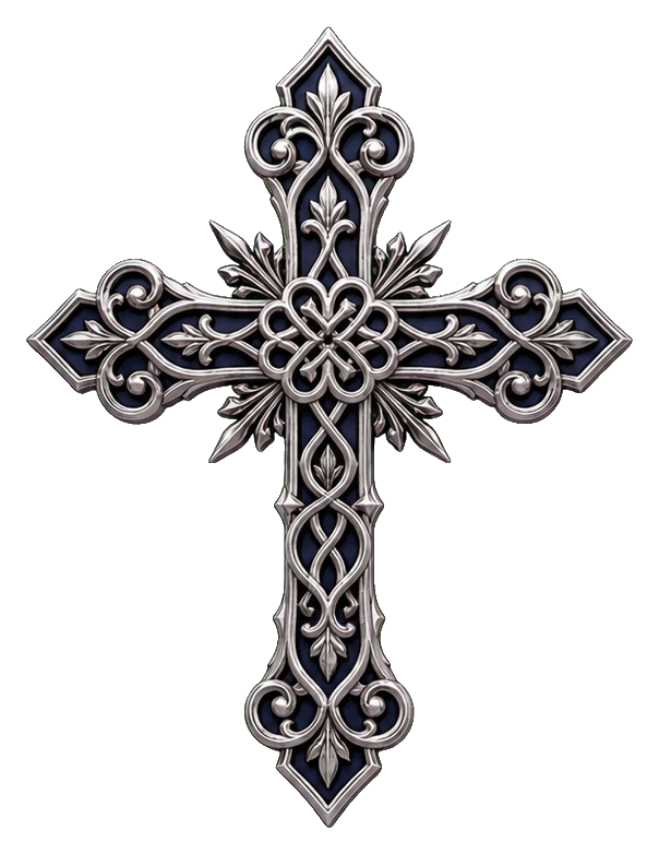 Preview for Silver Filigree Cross Sticker