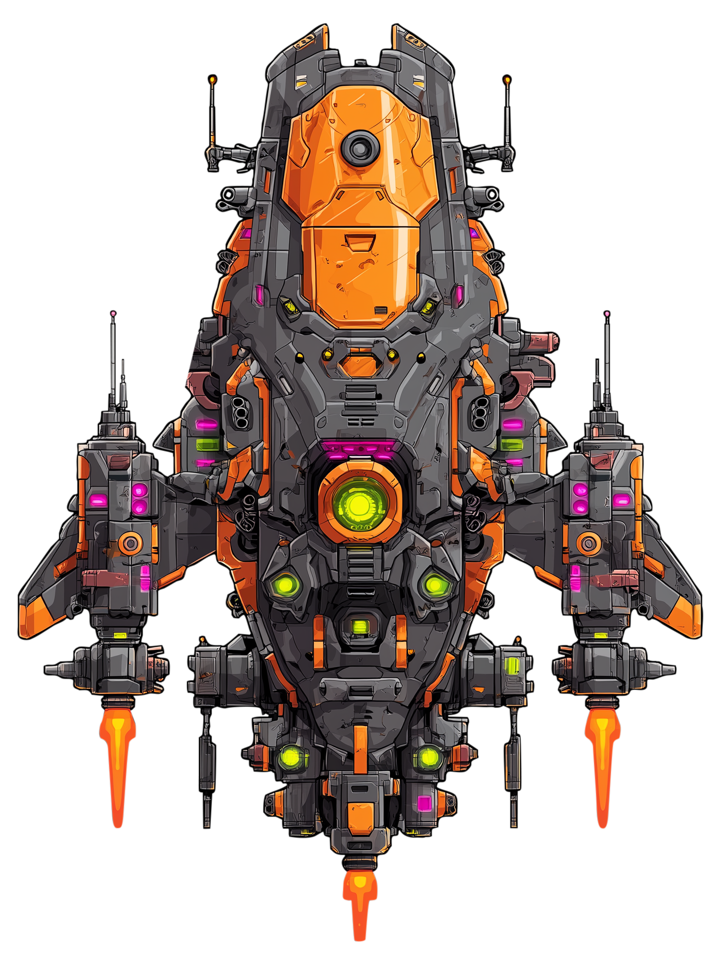 Preview for Futuristic-robot-design-spaceship-sticker-5fe24