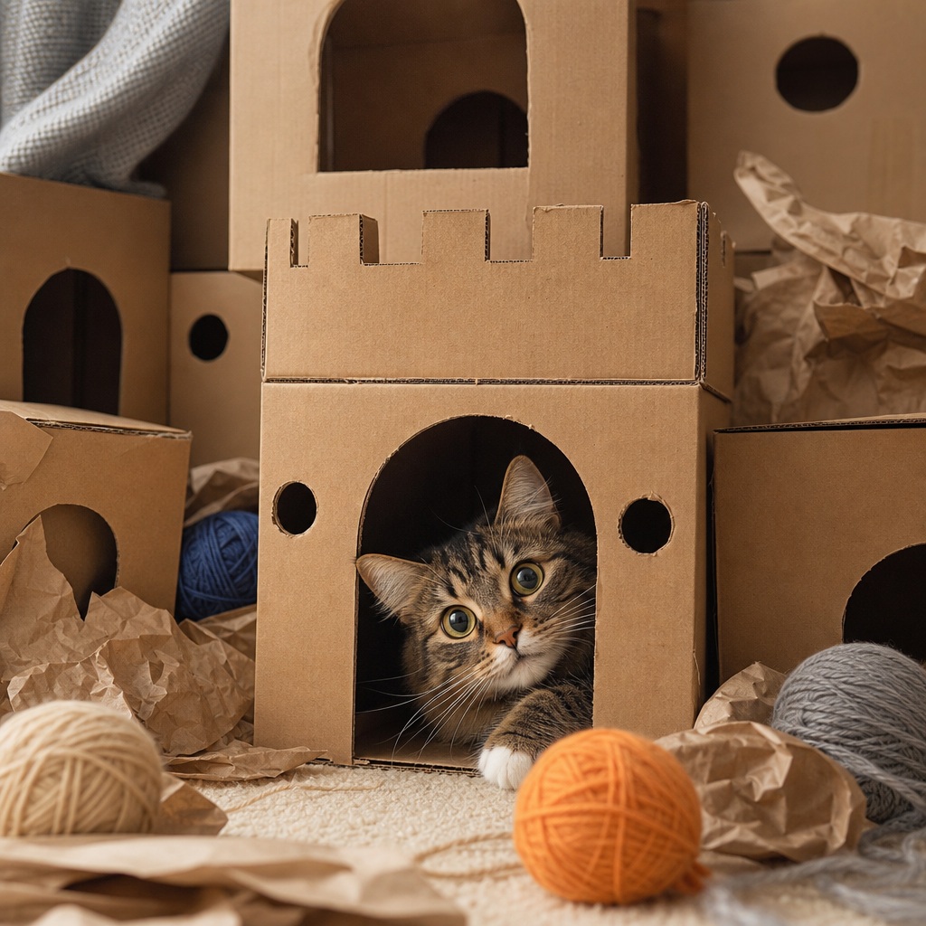 Preview for Cardboard Cat Box Fort Background