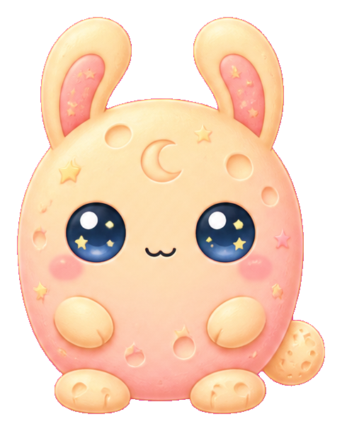Preview for Peach Moon-bunny Alien Sticker