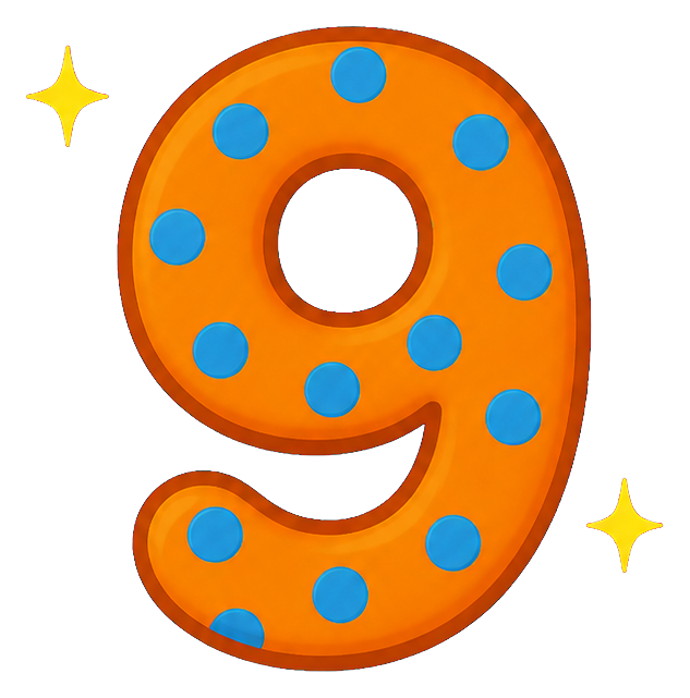 Preview for 9 Retro Dots Birthday Number Sticker