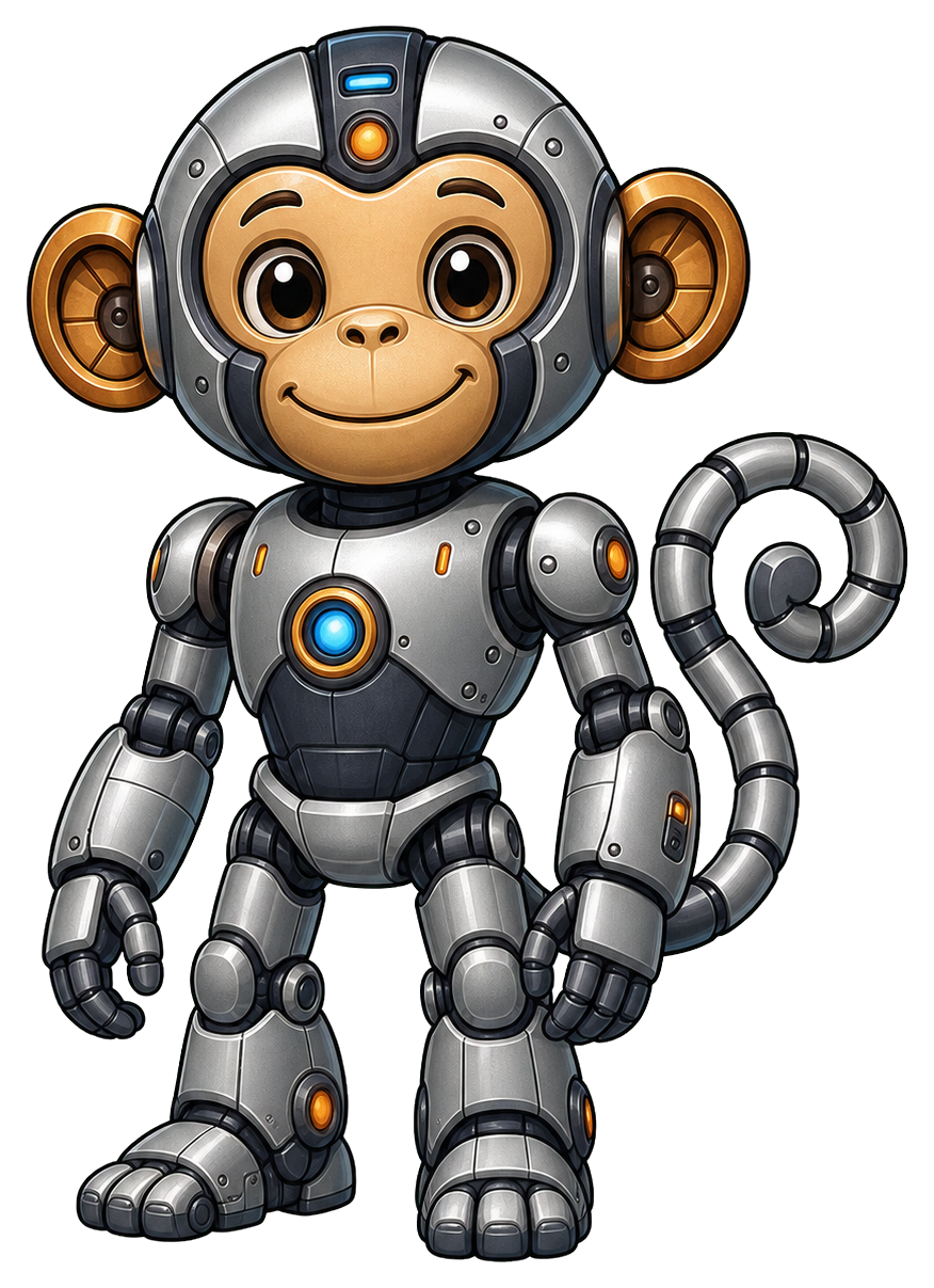 Preview for Robot Monkey Sticker Graphic