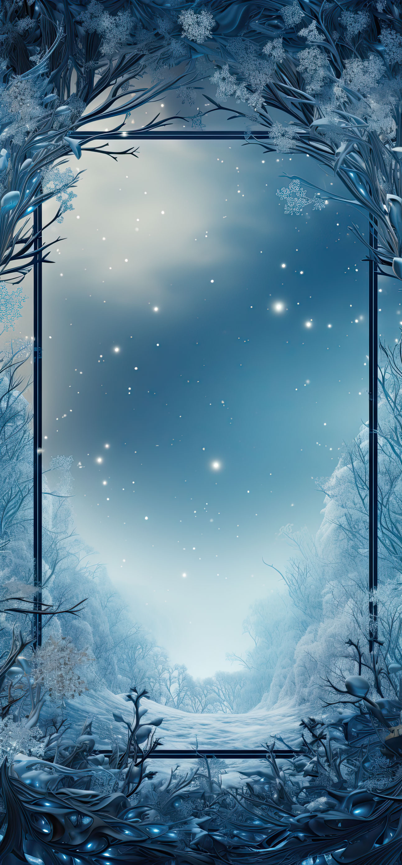 Preview for Winter-wonderland-frame-christmas-phone-background-16f32