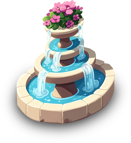 Preview for Serene-fountain-illustration-sticker-78a40