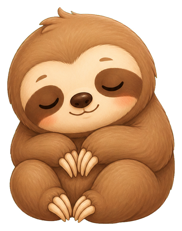 Preview for Kawaii Sleepy Sloth Sticker