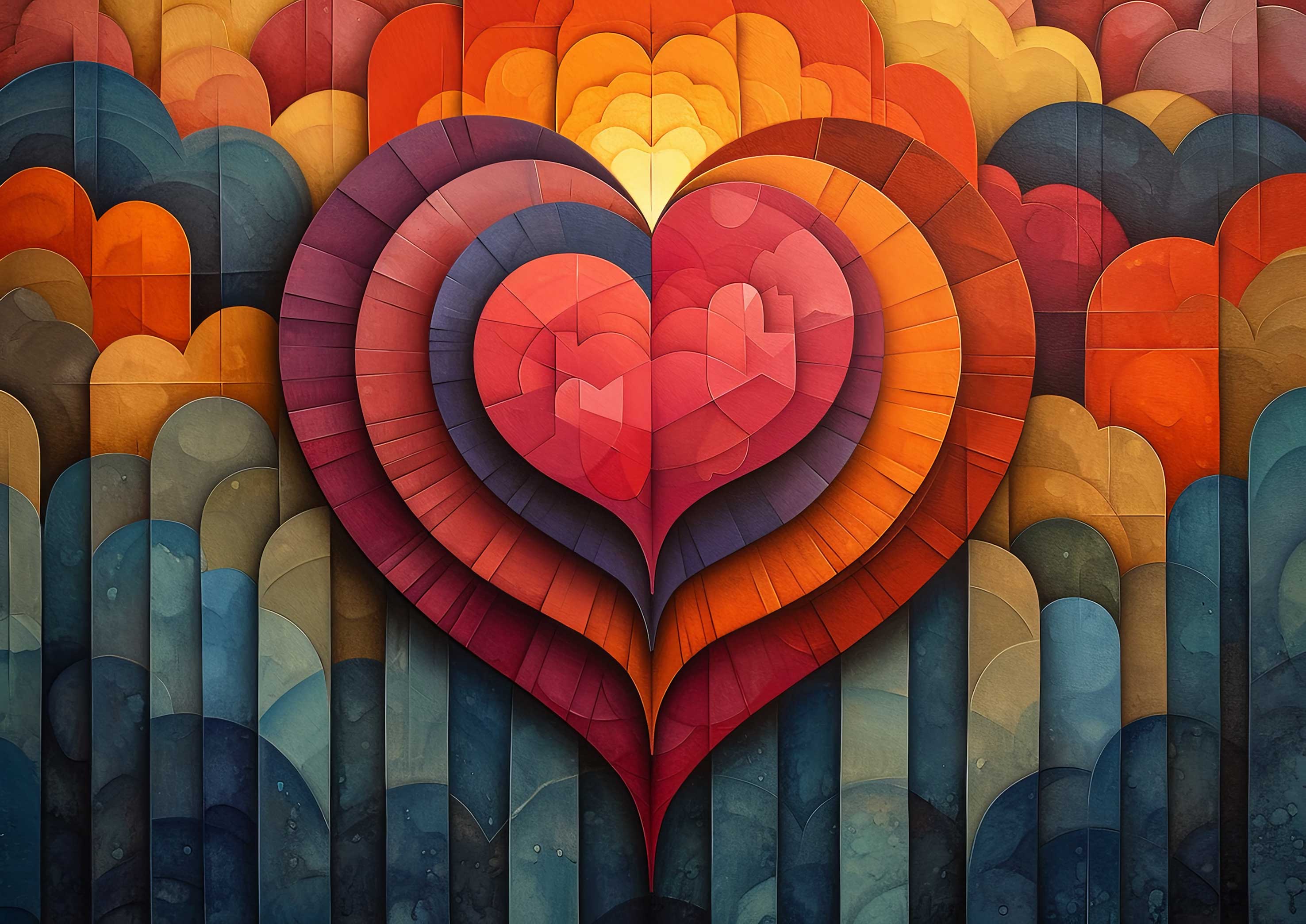 Preview for Vibrant-heart-art-design-love-background-f9516