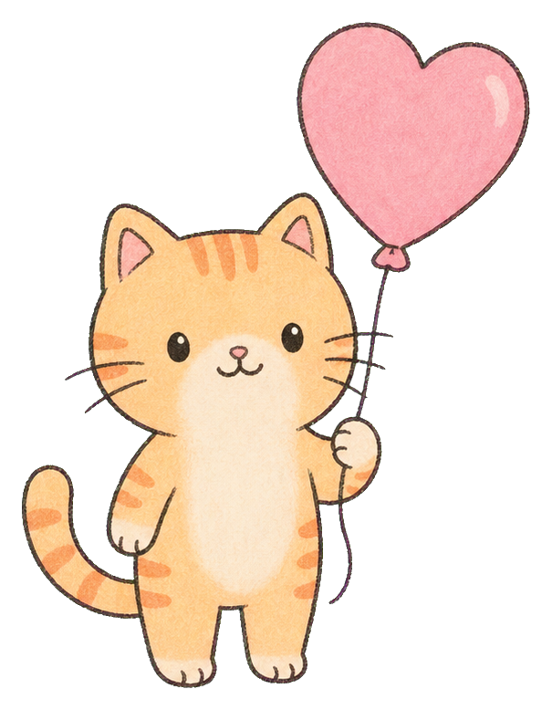 Preview for Kawaii Cat With Balloon Sticker