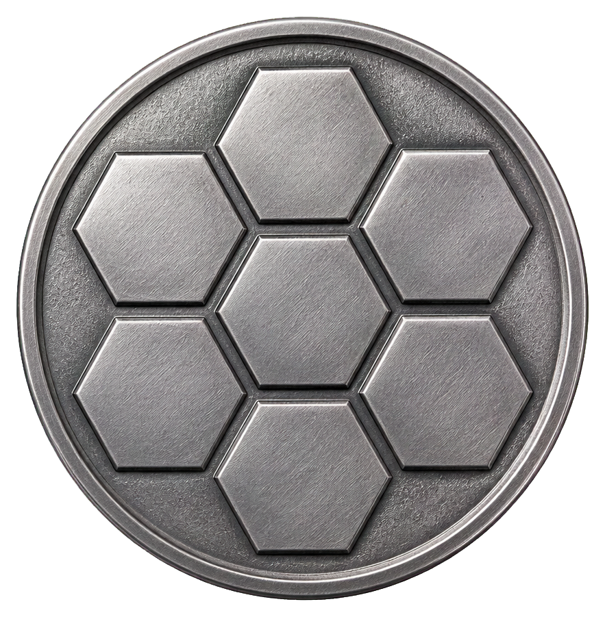 Preview for Brushed Hex Steel Coin Sticker