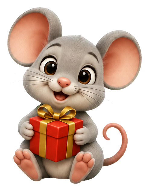 Preview for 3d Christmas Mouse Gift