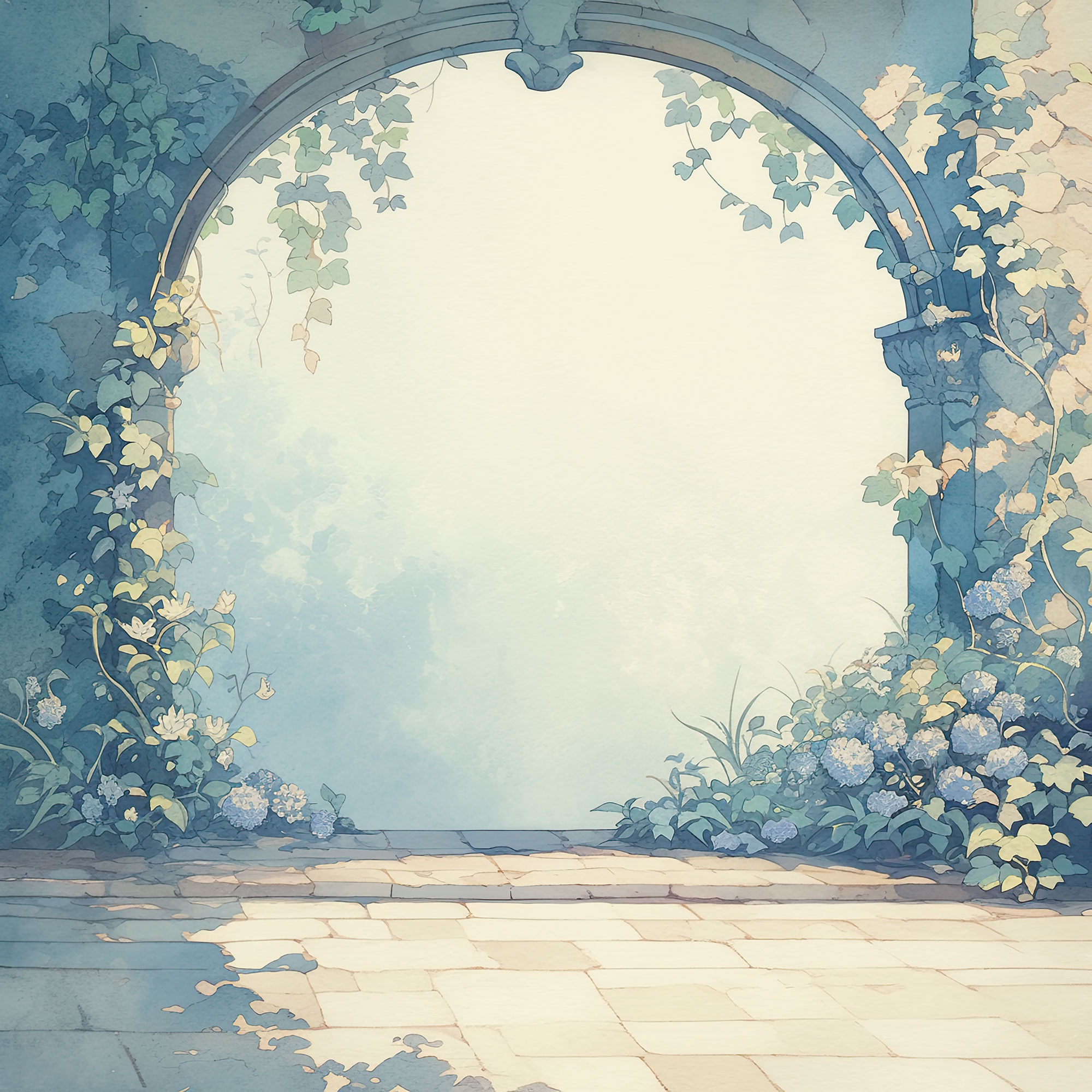 Preview for Serene-archway-oasis-simple-backdrop-background-40b03