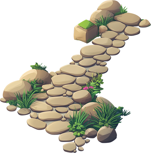 Preview for Stone-pathway-illustration-design-hardscape-sticker-d4b2c