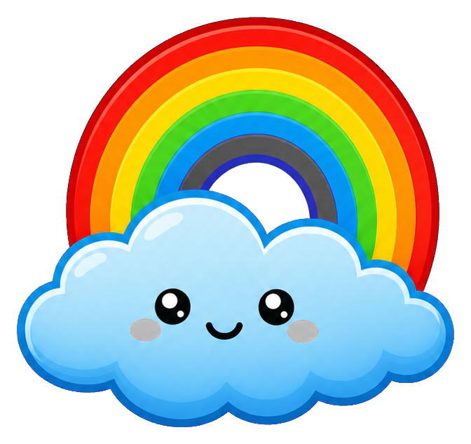 Preview for Happy Rainbow Cloud Weather Sticker