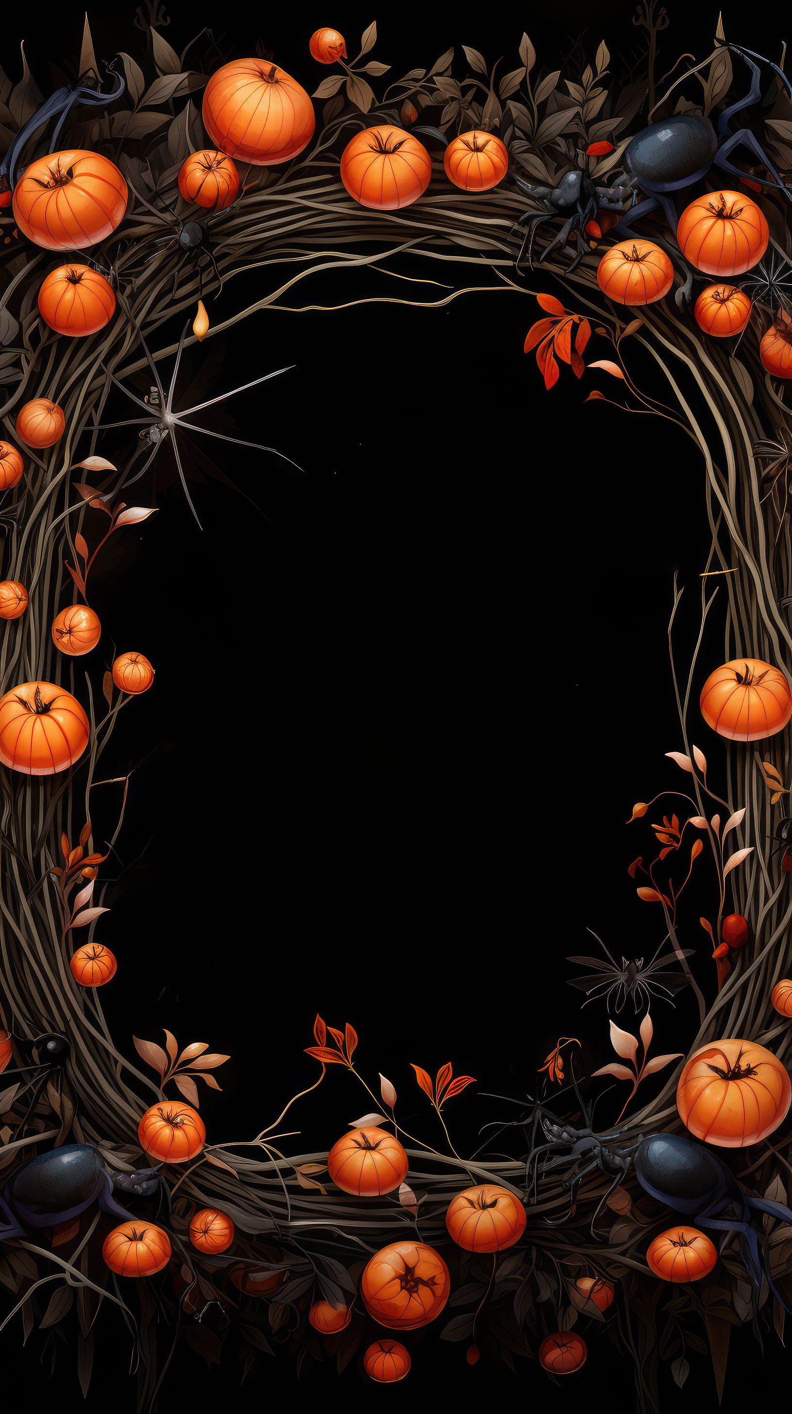 Preview for Halloween-wreath-pumpkins-spiders-halloween-story-background-c06b6