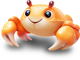 Preview for Smiling-orange-crab-illustration-animal-sticker-fb94b