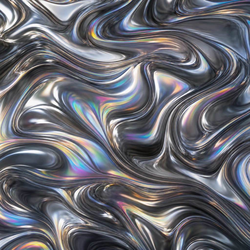 Preview for Rainbow Graphite Liquid Chrome Background