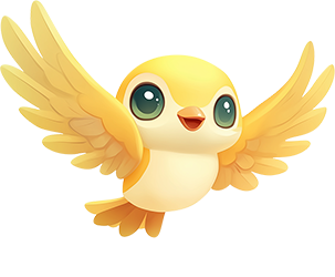 Preview for Yellow-bird-flight-illustration-animal-sticker-94558