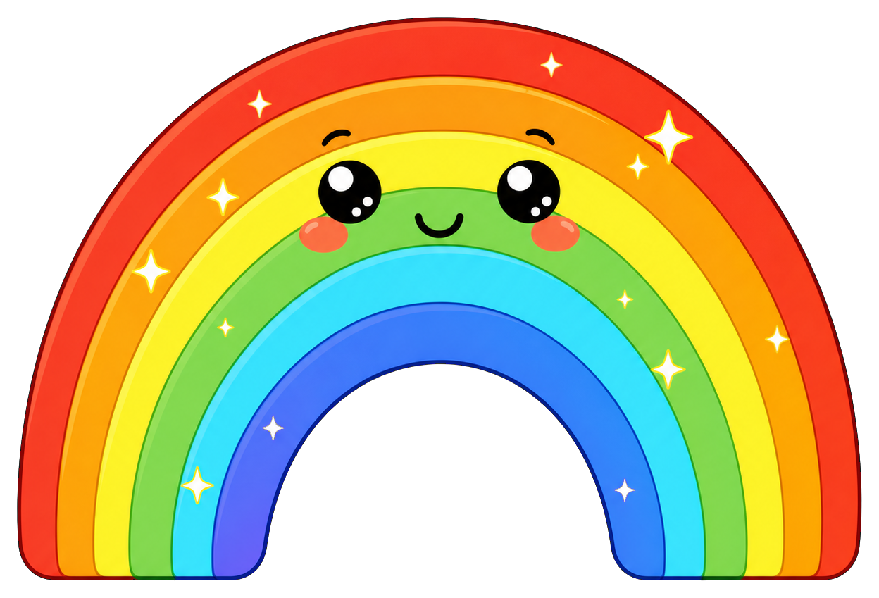 Preview for Cute Rainbow Sticker Graphic For Pizap Designs