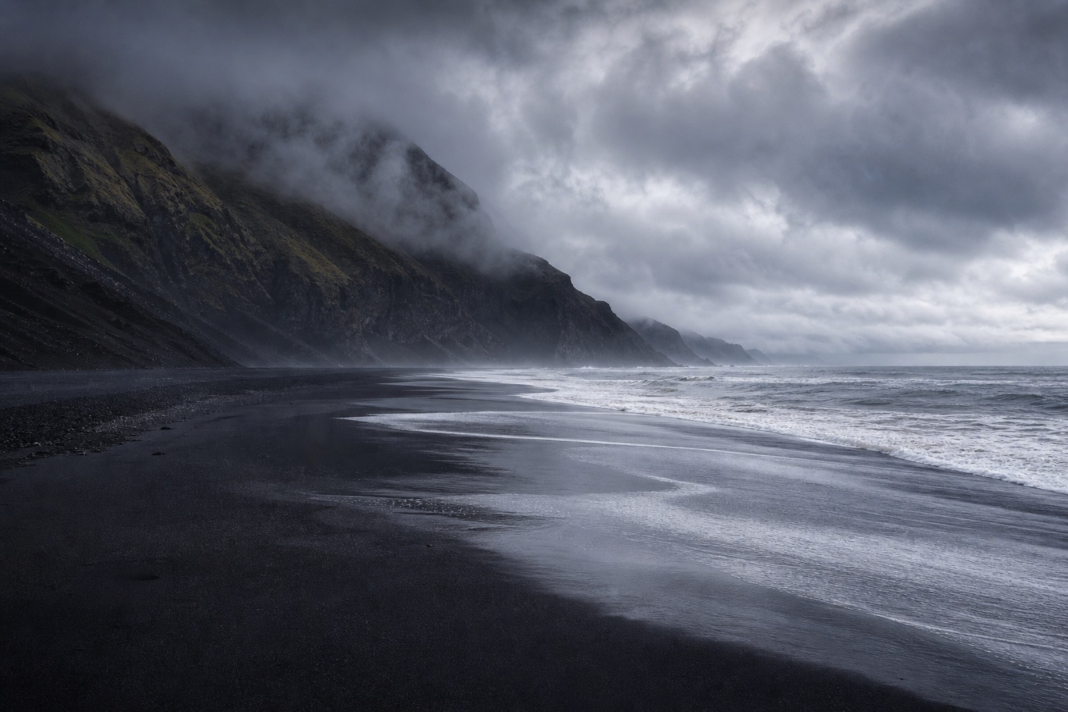 Preview for Black Sand Coast Stock Background