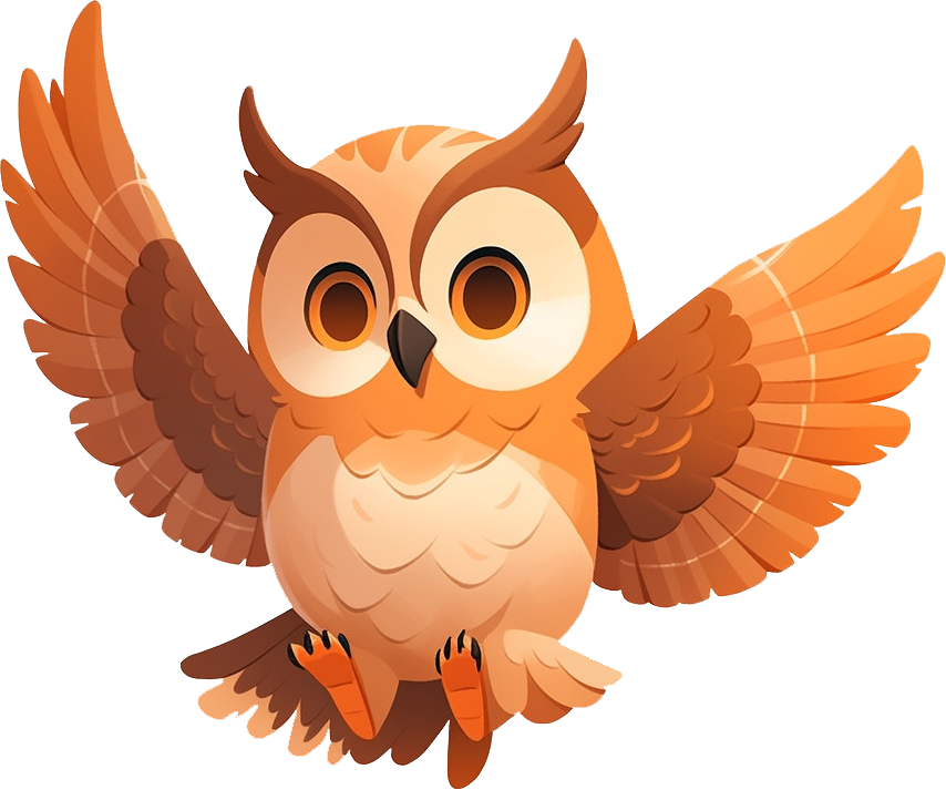 Preview for Cartoon-flying-owl-illustration-owls-sticker-f6e68