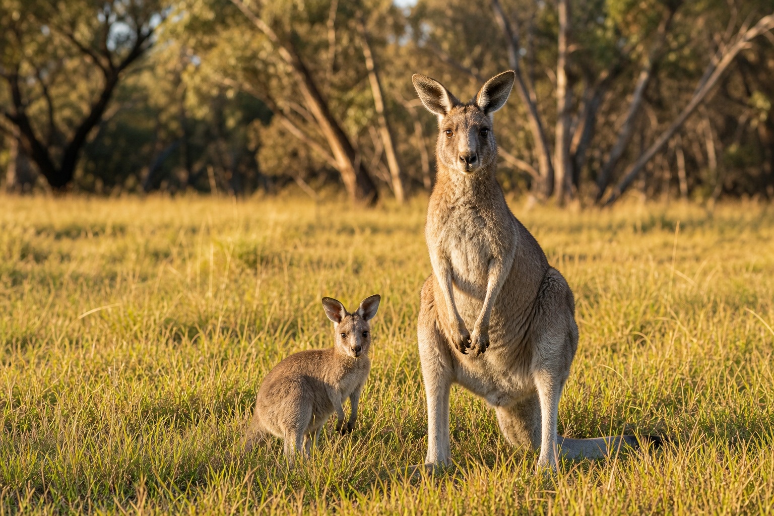Preview for Kangaroo Family Meadow Background