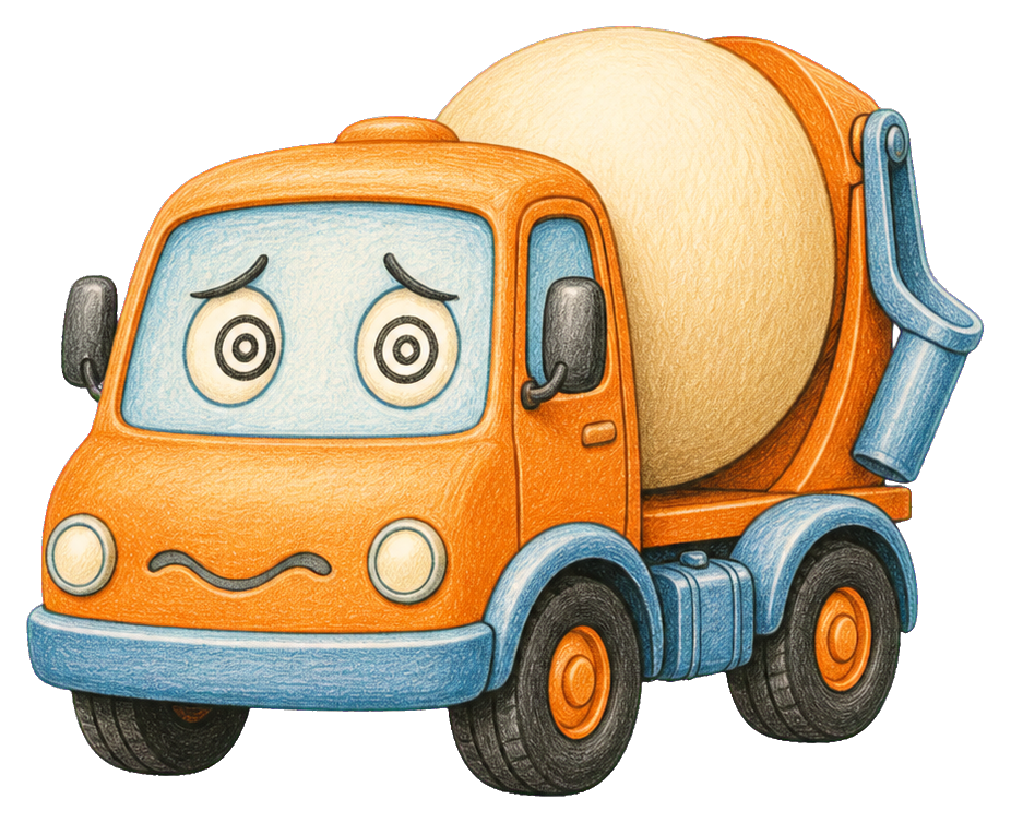 Preview for Dizzy Cement Mixer Sticker Graphic