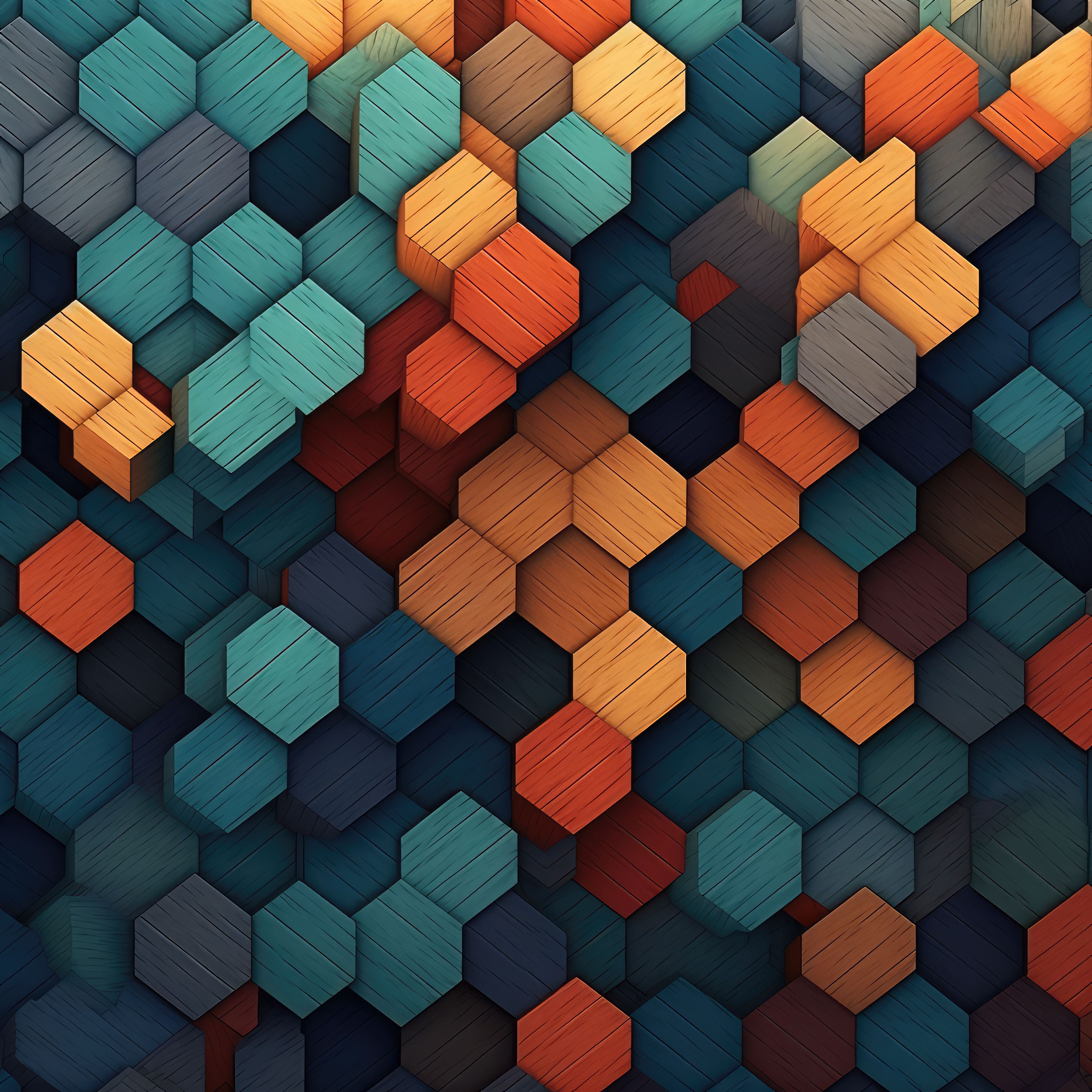 Preview for Hexagonal-pattern-design-abstract-background-3543b