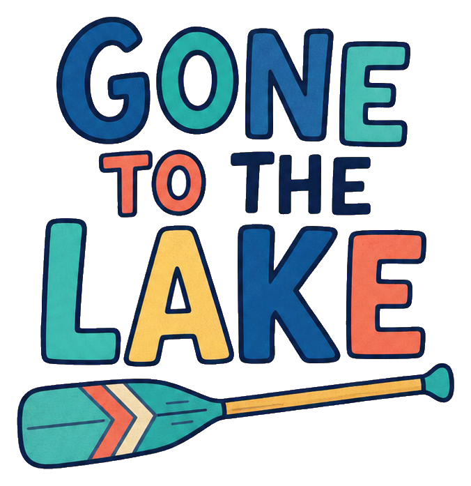 Preview for Gone To The Lake Canoe Paddle Sticker
