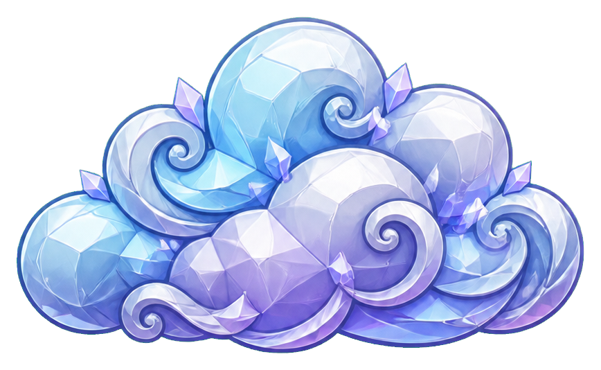 Preview for Frosted Glass Cloud Sticker