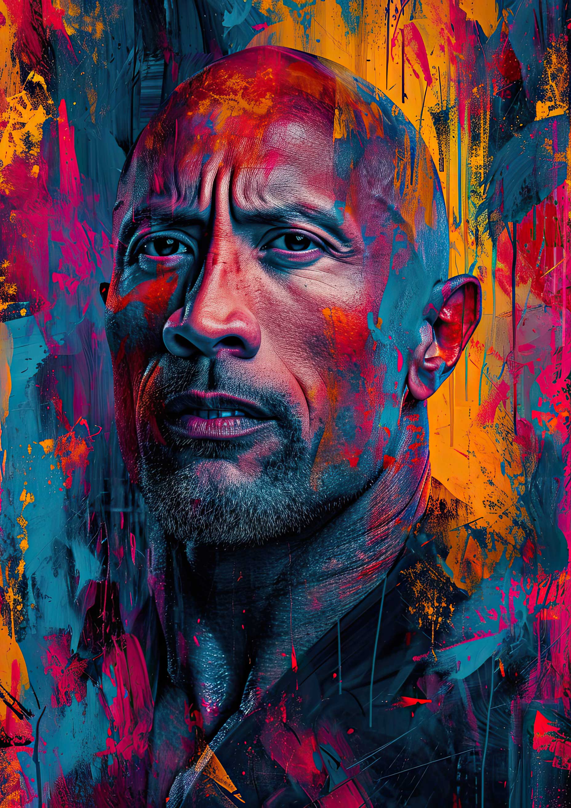 Preview for Dwayne-johnson-abstract-portrait-celebrities-background-aaea3