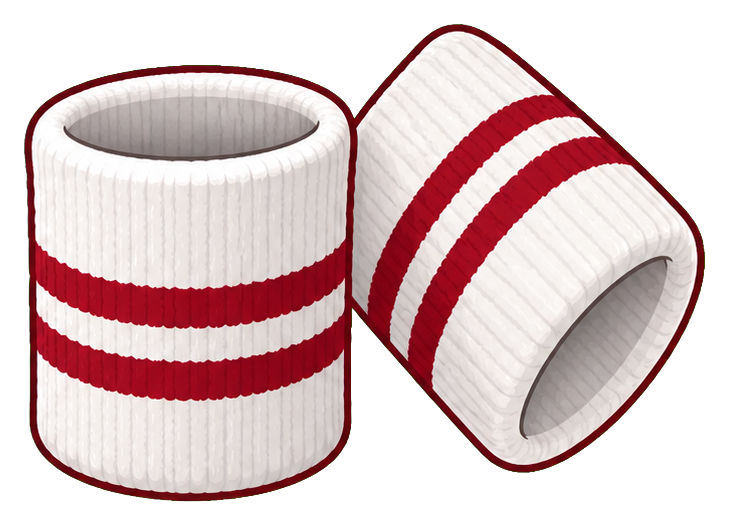 Preview for White Wristbands With Red Stripes Sticker