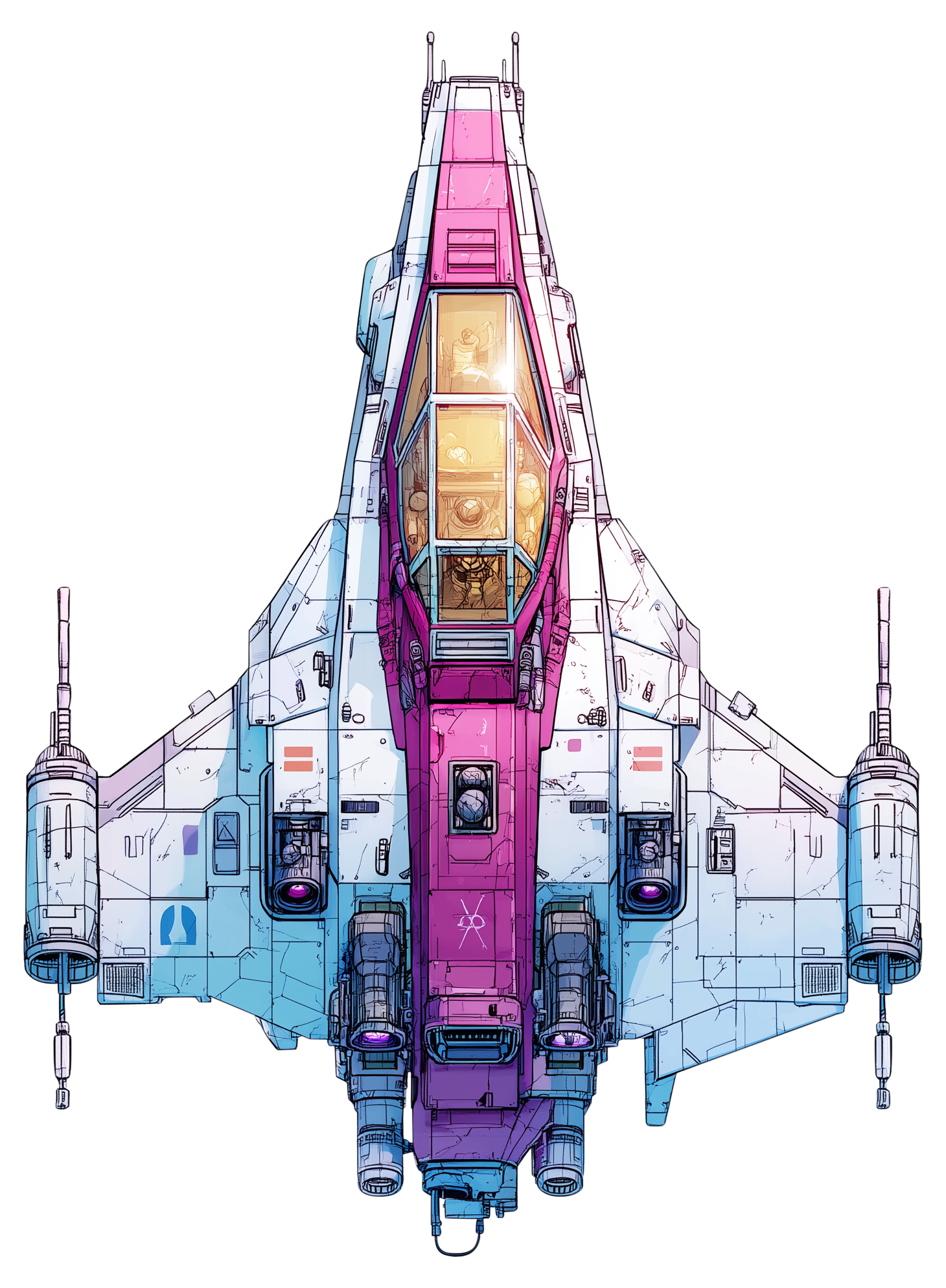 Preview for Futuristic-spaceship-design-template-sticker-cca07