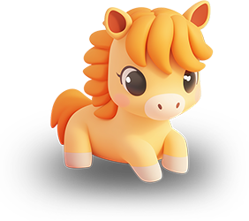 Preview for Cartoon-horse-illustration-animal-sticker-dcc01