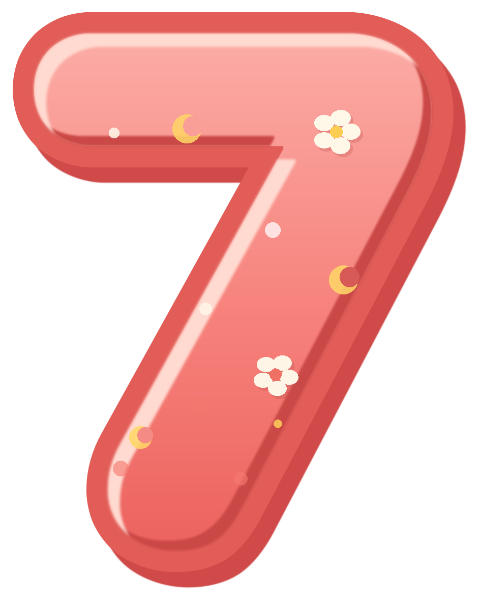 Preview for Birthday Number 7 Sticker Graphic